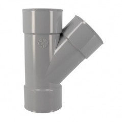 PVC T-stuk 45 graden FF 75