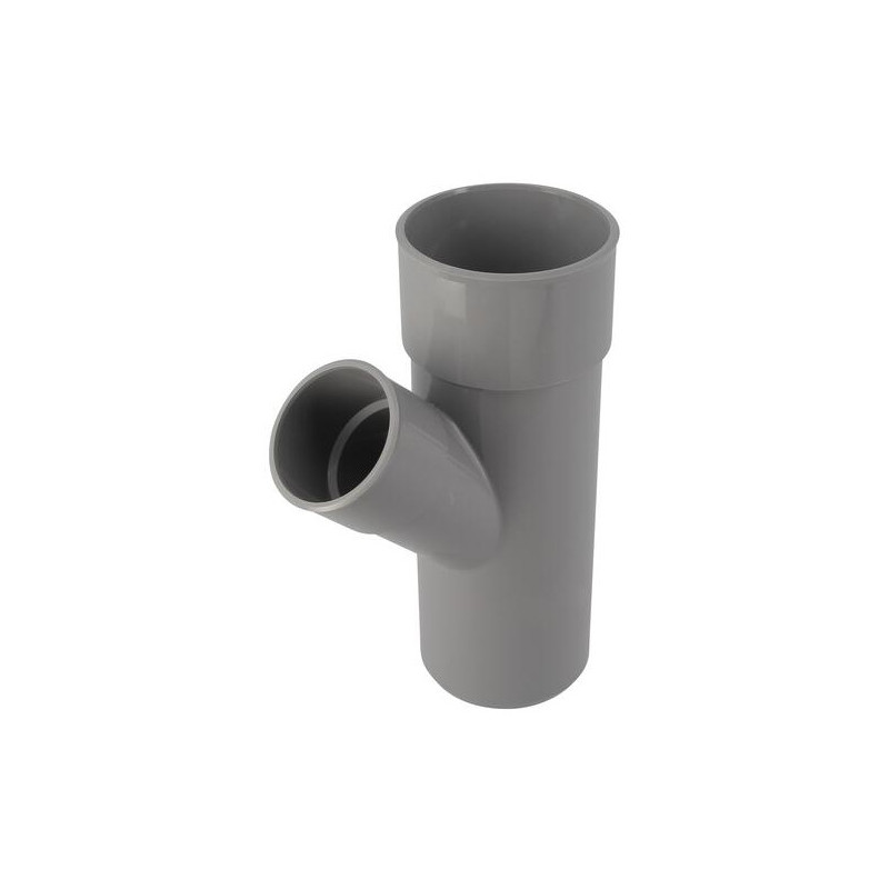 Verlaagd 45 graden PVC T-stuk MF 75/50/75