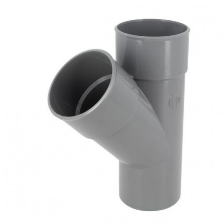 45 graden PVC T-stuk MF 80