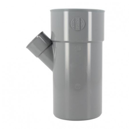PVC T-stuk 45 graden verloopstuk M/F 100/40/100