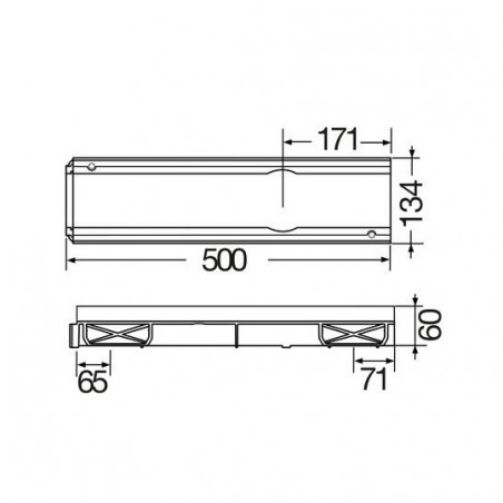 Low Length Gutter : 0,5M, NICOLL, CAB773