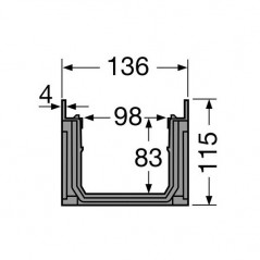 High length gutter : 1m