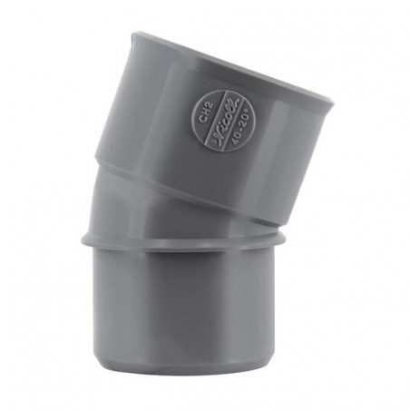 Coude pvc 20 degré MF 40 NICOLL CH2 - Image 1/4