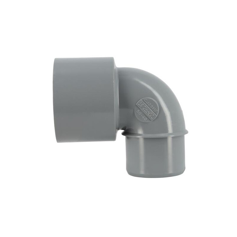 PVC-Bogen 90° für Multi-Material-Verbindungen: 50x40 (Ref.: C29MF)