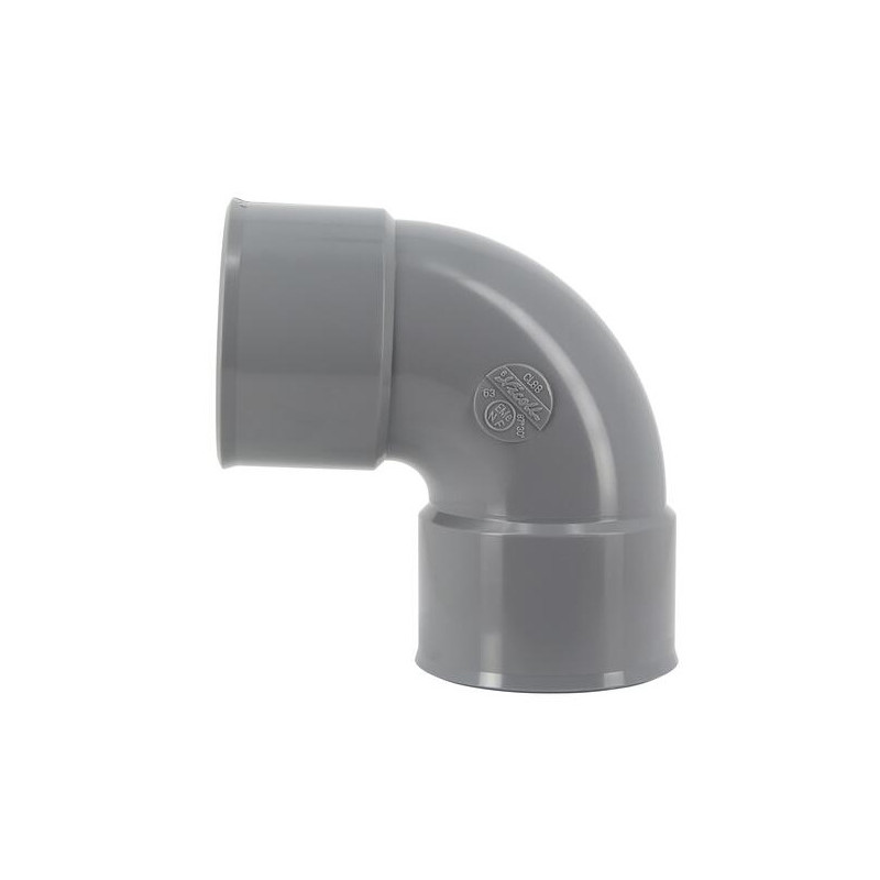 PVC elbow 87°30 (90°) FF : 63