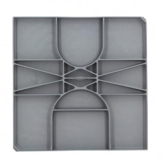 Tapa de la boca de inspección para el canalón: 25x25, gris