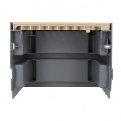 Courette Anglaise avec grille couleur sable hauteur 20cm, 134cm3.