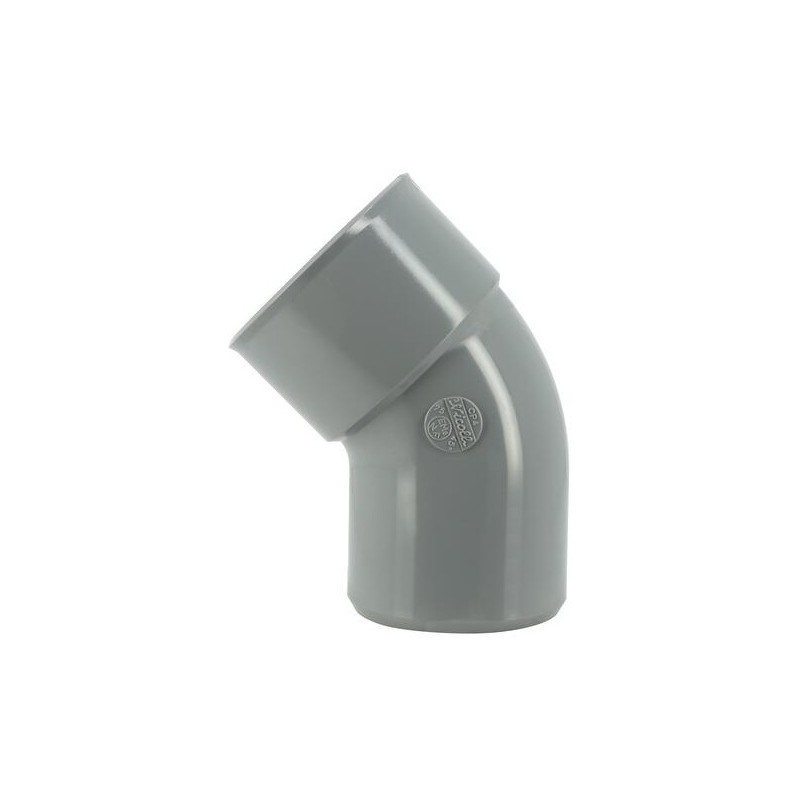 PVC-Bogen 45° MF: 75