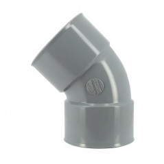 Coude pvc 45 degré FF 75 NICOLL CP44 - Image 1/3
