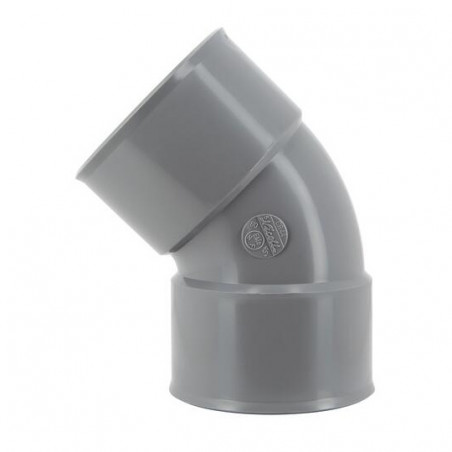 Coude pvc 45 degré FF 80 NICOLL CR44 - Image 1/3