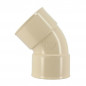 Elbow 45° female, for PVC 80 downspout, sand colour