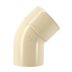 Elbow 45 Male Female For Pvc Downspout 80 Sand, NICOLL, CR4GTS