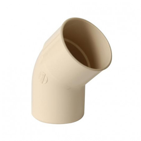 Coude 45 mâle femelle pour descente PVC 80 sable