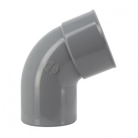 Coude pvc 87 degré30 (90 degré) MF 80 NICOLL CR8 - Image 1/4