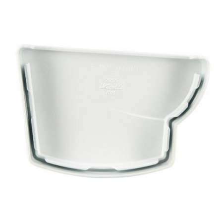 LG28" straight gutter bottom : White