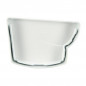 LG28" straight gutter bottom : White