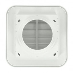 Air outlet for hood and dryer: 200x200, white, with movable flaps