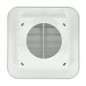 Air outlet for hood and dryer: 200x200, white, with movable flaps Air outlet for hood and dryer: 200x200, white, with movable flaps