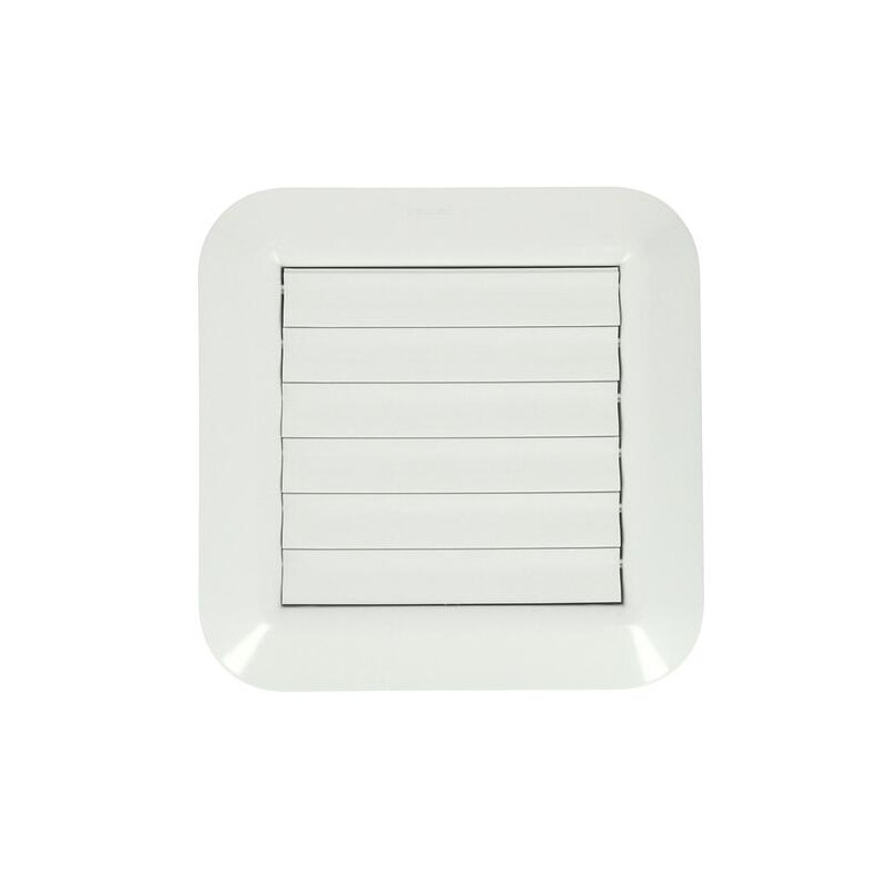 Salida de aire para la capota y la secadora: 200x200, blanca, con solapas móviles