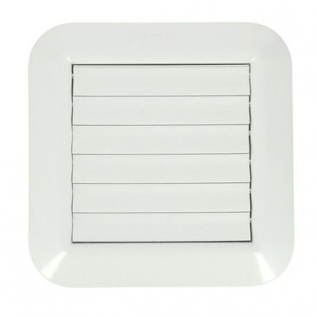 Luchtuitlaat Voor Afzuigkap En Wasdroger 200X200, Wit, Met Beweegbare Luiken, NICOLL, GOTB