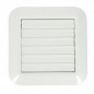 Air outlet for hood and dryer: 200x200, white, with movable flaps Air outlet for hood and dryer: 200x200, white, with movable flaps