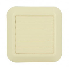 Sortie d'air pour hotte et sèche linge 200x200, sable, à volets mobile