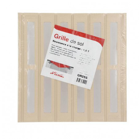 Bodengitter Allein: 25X25, Sand, NICOLL, GR25S