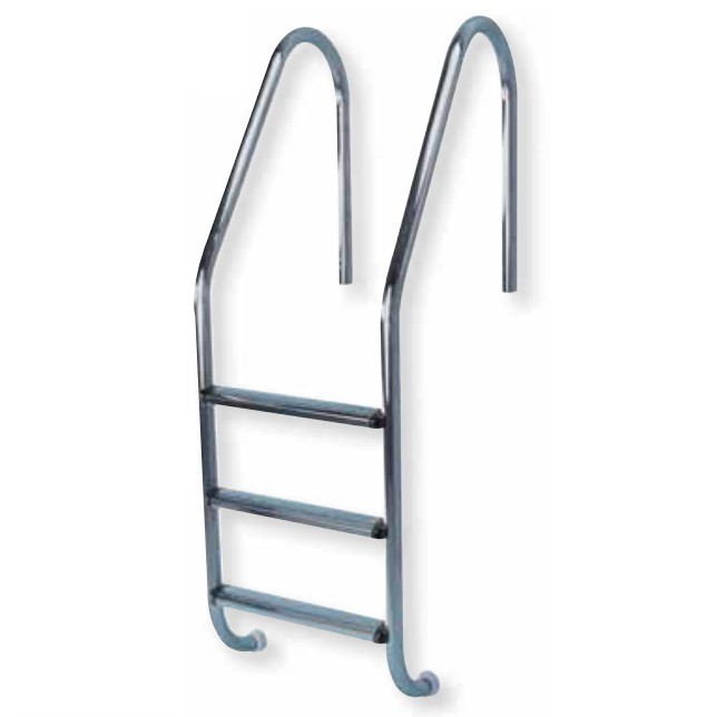 Stainless steel ladder with 3 steps