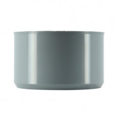 Réduction incorporée PVC mâle 63 mm, femelle 40 mm.