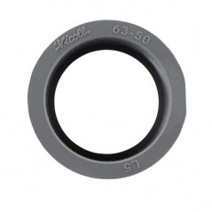 Riduzione incorporata PVC maschio 63mm, femmina 50mm.