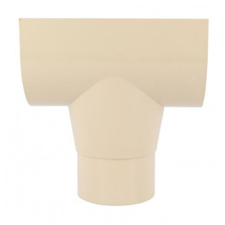 Naissance centrale pour gouttière 25 cm sortie diamètre 80 mm, à coller PVC sable