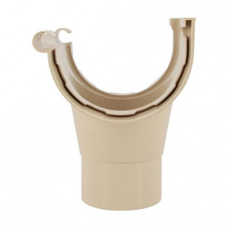 Naissance centrale pour gouttière 25 cm sortie diamètre 80 mm, à coller PVC sable NICOLL NAC25S - Image 4/4