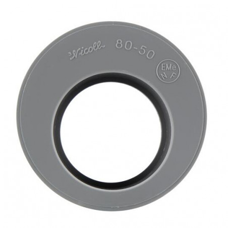 Built-In Reduction Pvc Male 80 Mm, Female 50 Mm., NICOLL, R5