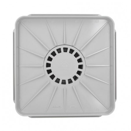 Vassoio Sifonico In Pvc 40 X 40 Cm Con Adattatore, Grigio Chiaro, NICOLL, REL