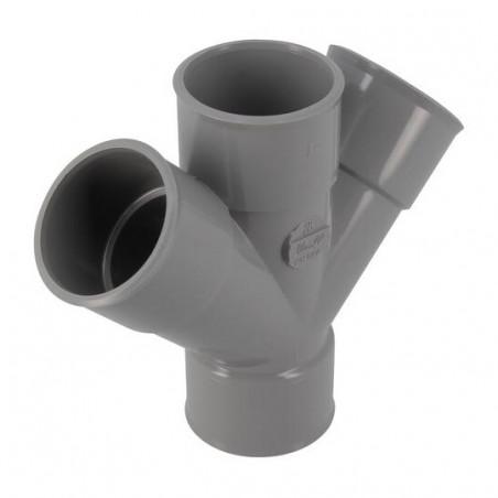 Croix PVC 45 degré FF 40 NICOLL RH144 - Image 3/4