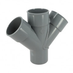 Pvc-Kreuz 45° Mf: 63, NICOLL, RL14