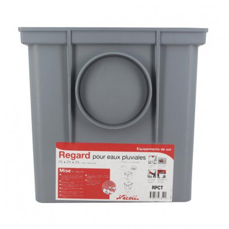 Tapa De Pozo De Pvc: 25X25X25, D.100, NICOLL, RPCT