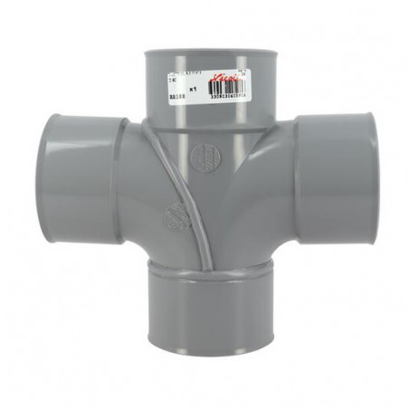 Croce Pvc 87° 30 (90°) Femmina/Femmina - 80, NICOLL, RR188