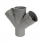 Croce in PVC a 45°, maschio/femmina, diametro 90 mm. Croce in PVC a 45°, maschio/femmina, diametro 90 mm.