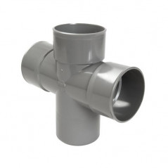 Croix Pvc 45°, Mâle/Femelle, Diamètre 90Mm., NICOLL, RS18