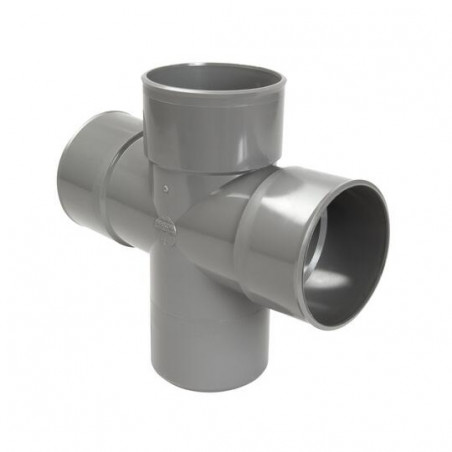 Croix Pvc 45°, Mâle/Femelle, Diamètre 90Mm., NICOLL, RS18