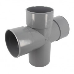 Croce Pvc 87° 30 (90°) Maschio/Femmina - 100, NICOLL, RT18