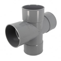 Cross PVC 87° 30 (90°) Female/Female - 100