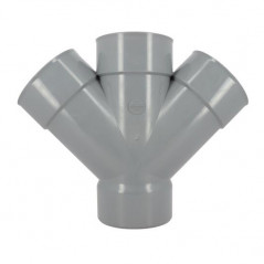 Croix PVC 45 degré FF 125