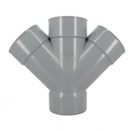 Croix PVC 45 degré FF 125