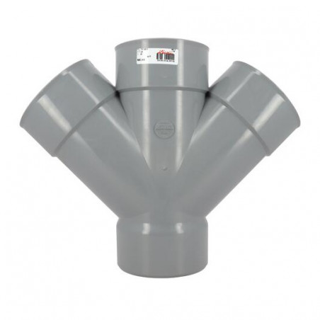 Pvc-Kreuz 45° Ff: 125, NICOLL, RX144