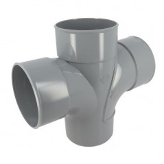 Pvc Kruis 87 Graden 30 (90 Graden) Mannelijk/Vrouwelijk, 125, NICOLL, RX18