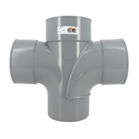 Pvc Kruis 87 Graden 30 (90 Graden) Mannelijk/Vrouwelijk, 125, NICOLL, RX18