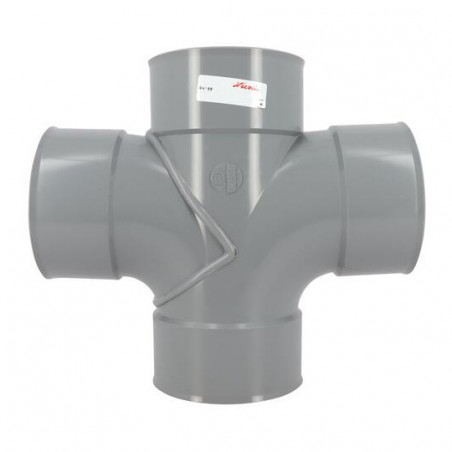 Croce Pvc 87° 30 (90°) Femmina/Femmina - 125, NICOLL, RX188