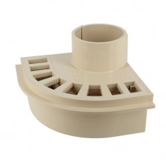 Corner Balcony Drain, Diameter 80Mm, Sand, NICOLL, SB80S